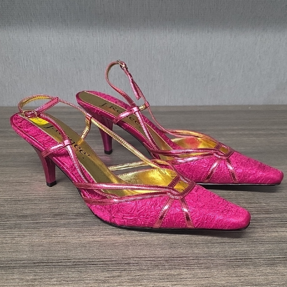 J.Renee Vibrant Pink Strappy Heels